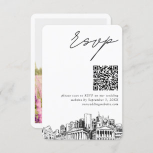 Nashville Wedding RSVP QR Code Small  Enclosure Card
