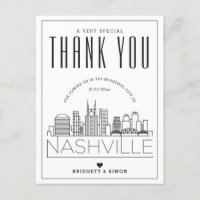 Nashville Wedding | Thanks for Coming! Postcard