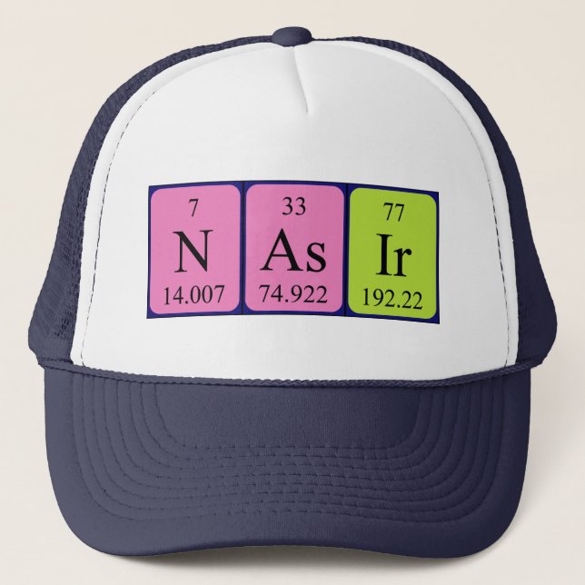 Nasir periodic table name hat (Front)