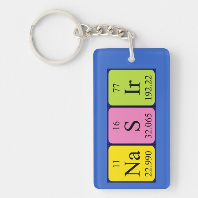 Nasir periodic table name keyring (Front)