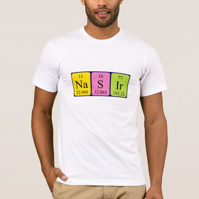 Nasir periodic table name shirt (Front)