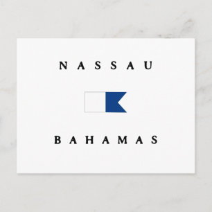 Nassau Bahamas Alpha Dive Flag Postcard
