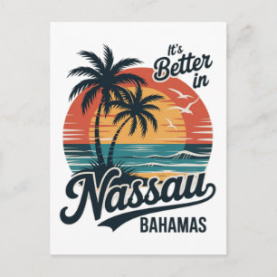 Nassau Bahamas Beach Summer Invitation Postcard