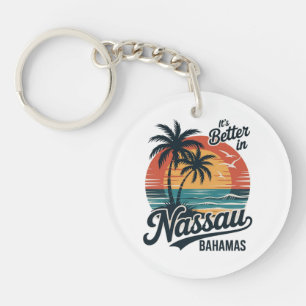 Nassau Bahamas Beach Summer Key Ring