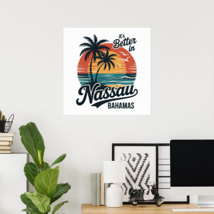 Nassau Bahamas Beach Summer Poster