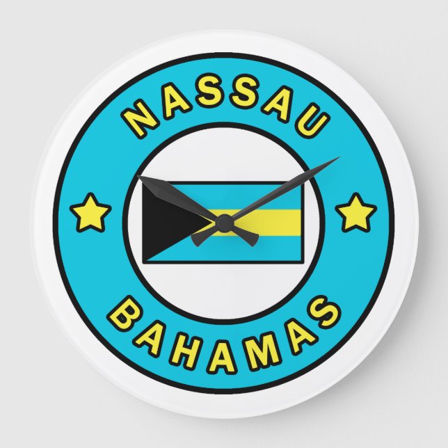 Nassau Bahamas Large Clock (Front)