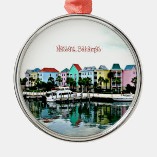 Nassau Bahamas Marina Metal Ornament