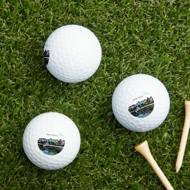 Nassau, Bahamas scenic photograph Golf Balls (Insitu Grass)