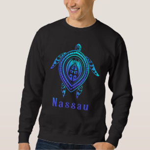 Nassau Bahamas Souvenirs Sea Turtle Tribal Tattoo  Sweatshirt