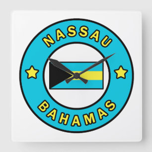 Nassau Bahamas Square Wall Clock