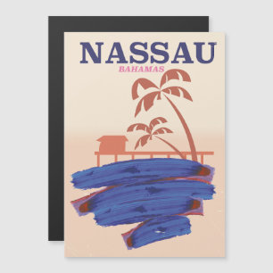 Nassau Bahamas travel beach poster