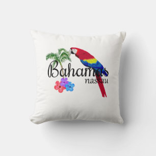 Nassau Bahamas Tropical Destination Cushion