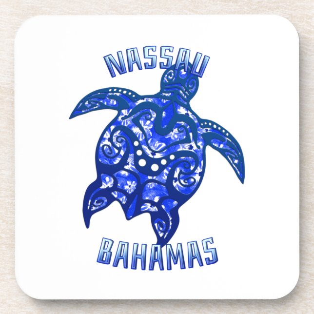 Nassau Bahamas Vacation Tribal Turtle Coaster (Front)