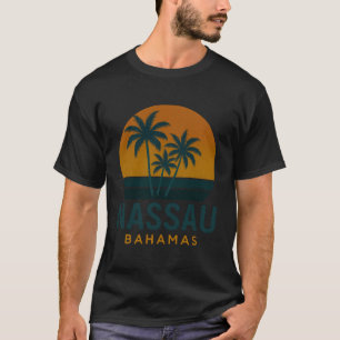 Nassau Bahamas Vintage Tropical Sunset Bahamian Va T-Shirt