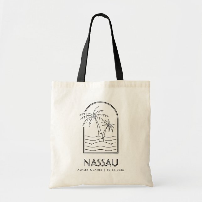 Nassau Bahamas Wedding Weekend Destination Wedding Tote Bag (Front)