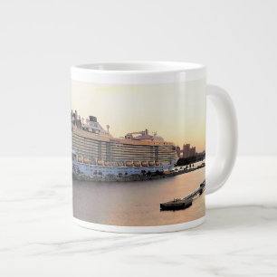 Nassau Harbour Daybreak with Cruise Ship Large Coffee Mug