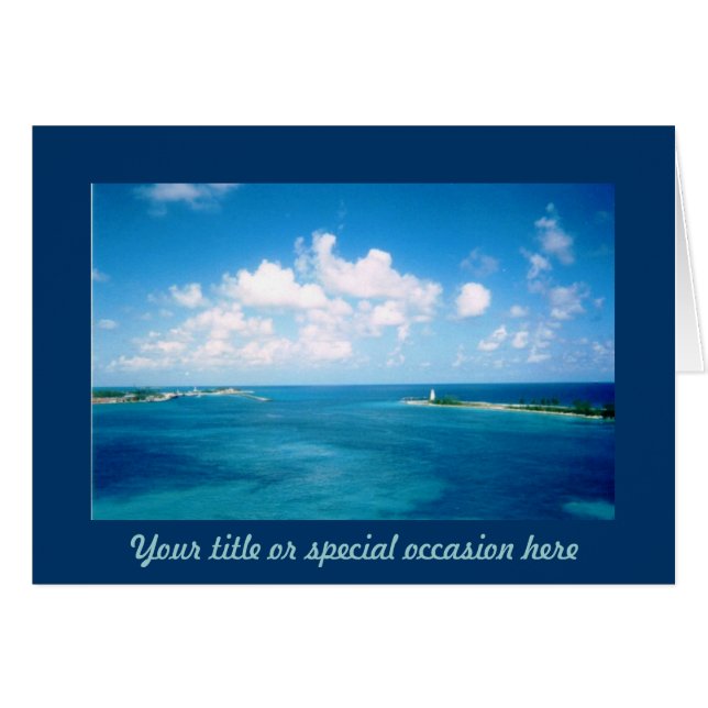 Nassau Harbour Special Occasion Card (Front Horizontal)