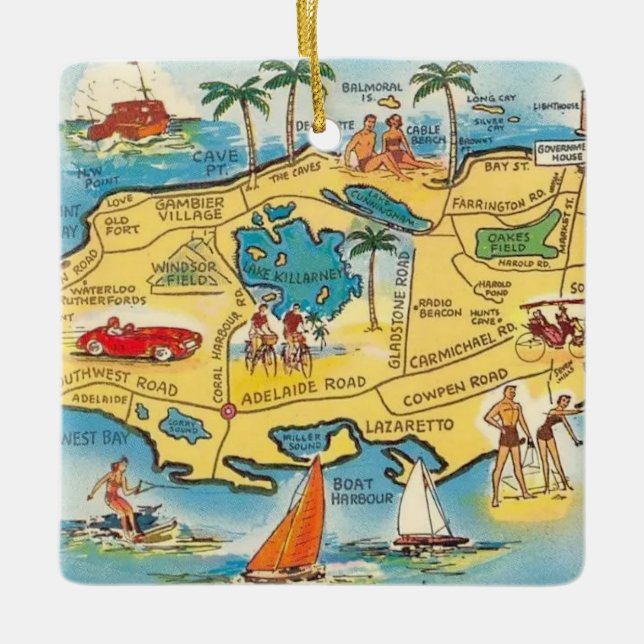 Nassau - New Providence Ceramic Ornament (Front)