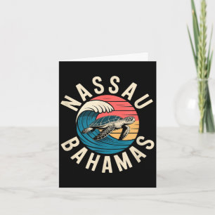 Nassau sea turtle palm bahamas beach card