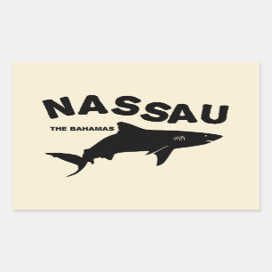 Nassau - The Bahamas Shark Diving T-Shirt Rectangular Sticker