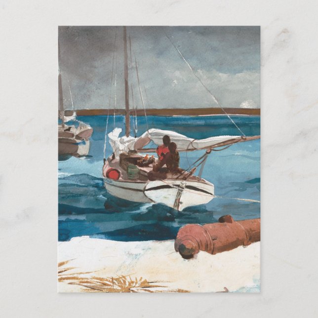 Nassau, Winslow Homer, Nautical Vintage Sailboat Postcard (Front)