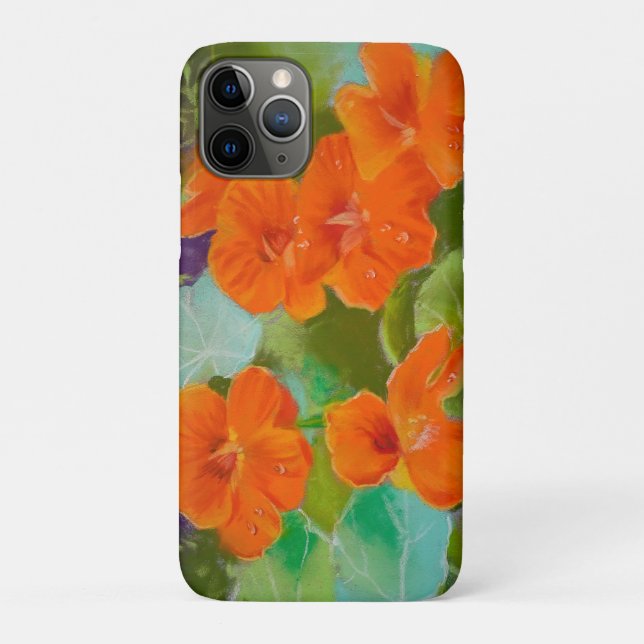 Nasturtium Bloom - Botanical Pastel Case-Mate iPhone Case (Back)