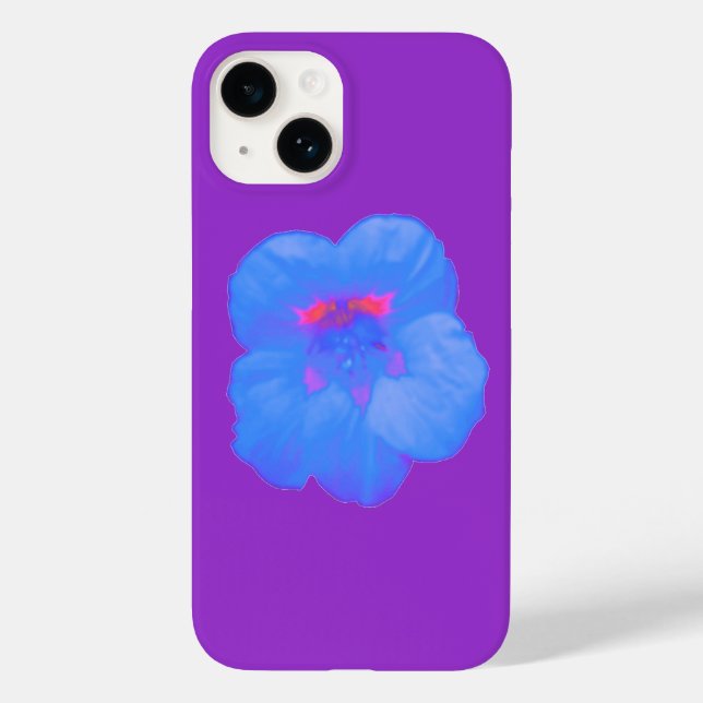 Nasturtium Bright Blue  Case-Mate iPhone Case (Back)