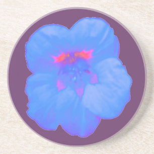 Nasturtium Bright Blue Coasters