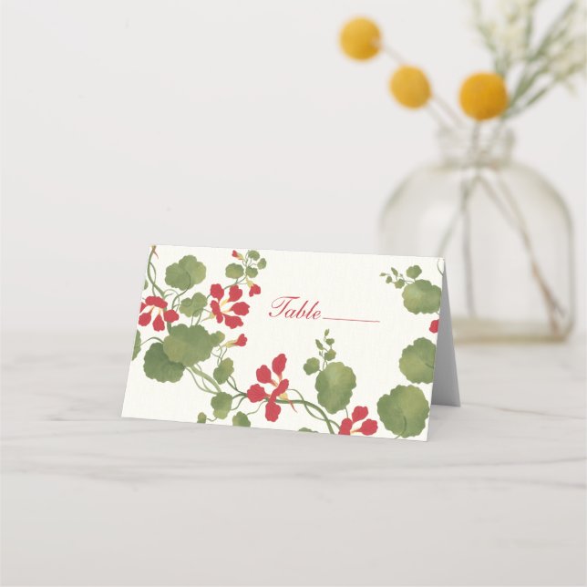 Nasturtium Folded Place Card (Front)