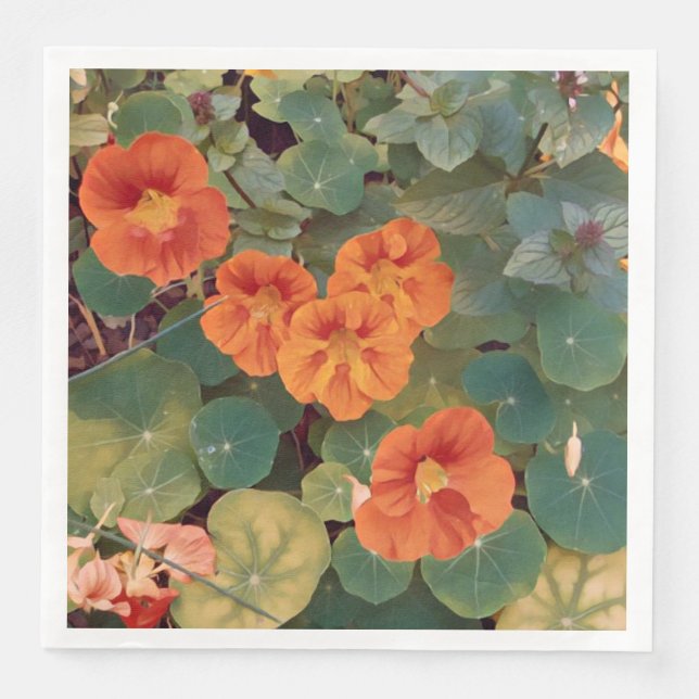 Nasturtium Garden Napkin (Front)