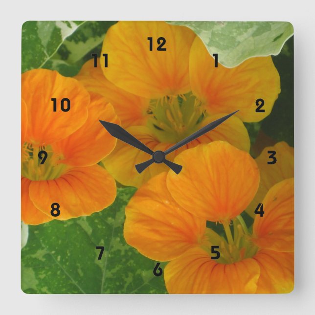 Nasturtium Wall Clock (Front)