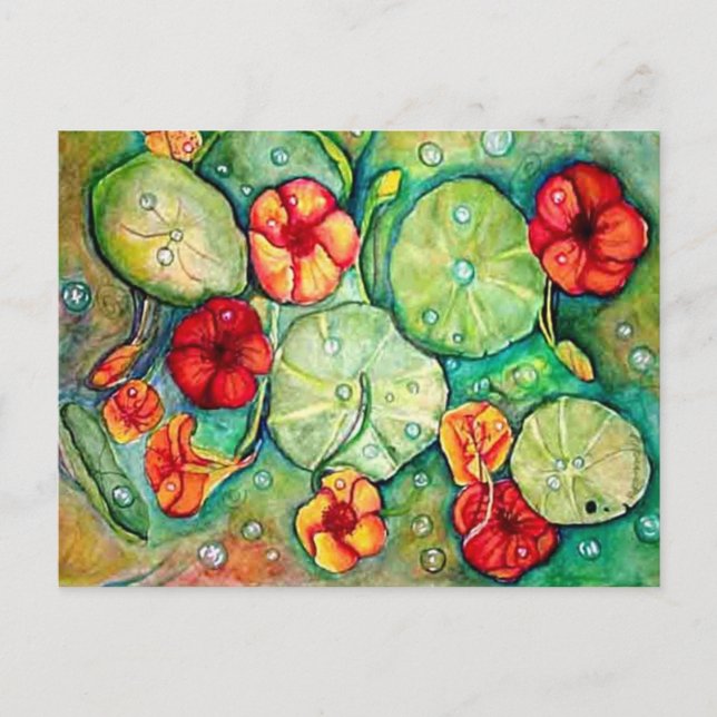 Nasturtium Water Fantasy Postcard (Front)