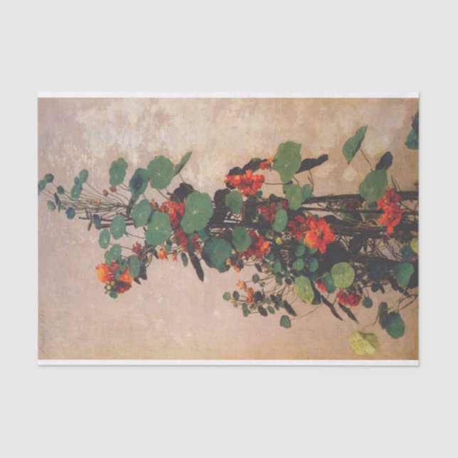 Nasturtiums by Henri Fantin-Latour Tissue Paper (Front)
