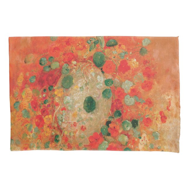 Nasturtiums by Odilon Redon Pillowcase (Front)