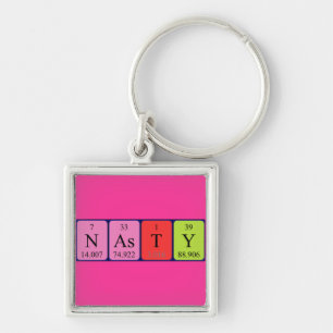 Nasty periodic table name keyring