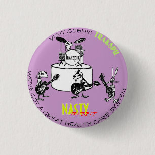 Nasty Rabbit: Rabbit's Ninth "Trakspil Tourism" 3 Cm Round Badge
