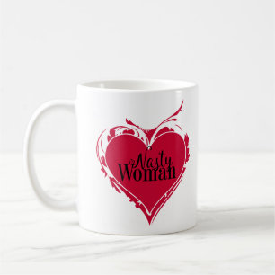 NASTY WOMAN red art HEART Coffee Mug