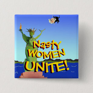 Nasty Women Anti Trump Biden Harris Vote 2020 15 Cm Square Badge