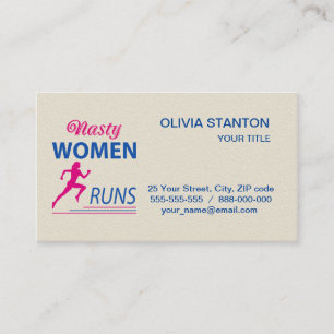 Nasty women runs business card