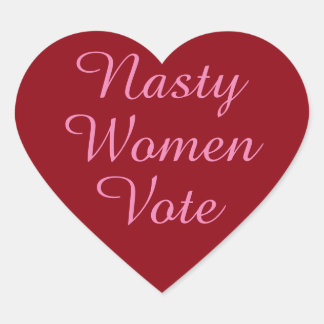 nasty women vote heart sticker