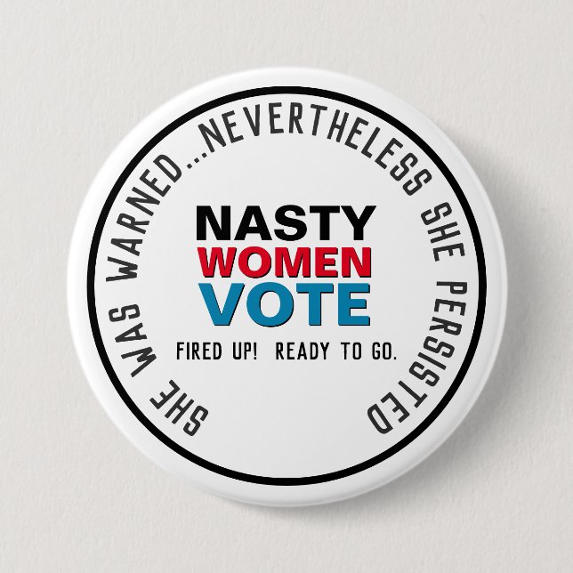 Nasty Women VOTE Persist Mod Button (Front)