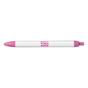 "nasty women vote" - pink white black ink pen