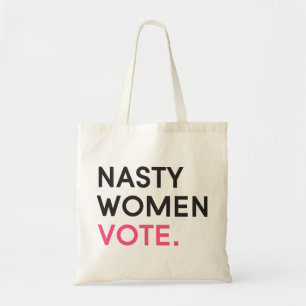 Nasty Women Vote Tote Pink Bag