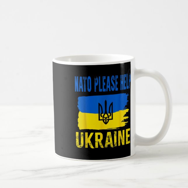 Nat0 Please Help Ukranie Ukrainian Flag Support Fr Coffee Mug (Right)