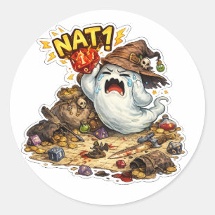 Nat 1 Dice Goblin Sticker Critical Failure RPG S