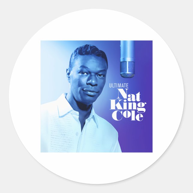 Nat King Cole Classic Round Sticker (Front)