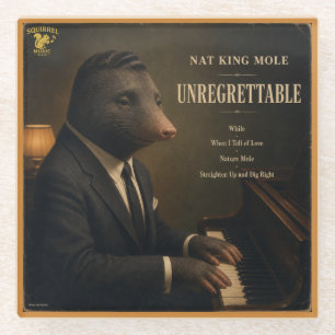 Nat King Mole Album: a Parody Glass Coaster
