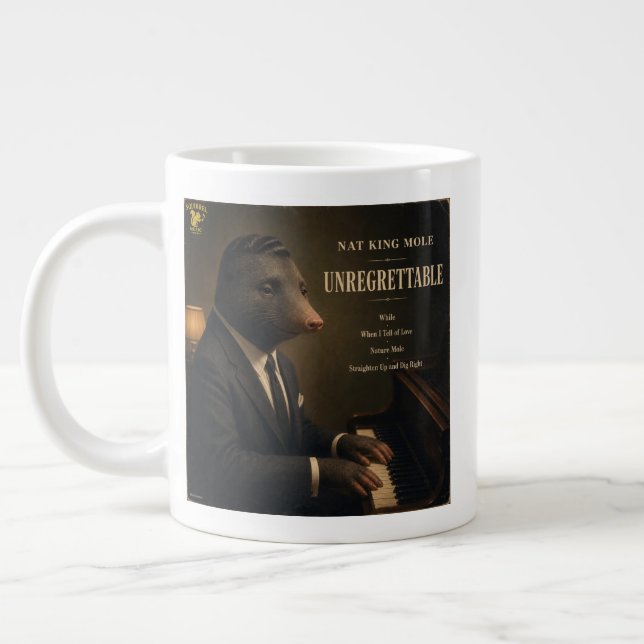 Nat King Mole Album: a Parody Large Coffee Mug (Left)