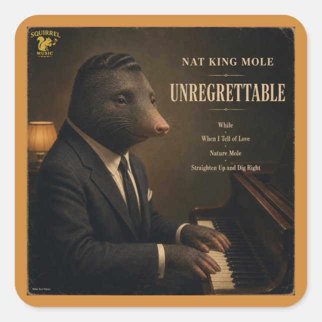 Nat King Mole Album: a Parody Square Sticker (Front)