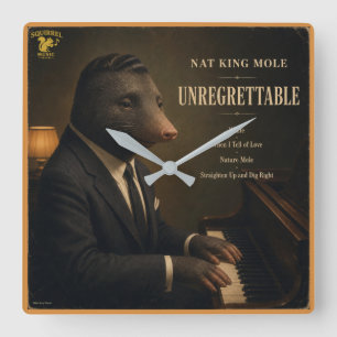 Nat King Mole Album: a Parody Square Wall Clock